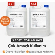 Urfakent 2 Adet Distile Su 5 Litre Toplam 10 Litre Saflaştırılmış Deiyonize Saf Su Çok Amaçlı Kullanım
