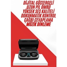 Kablosuz Bluetooth Kulaklık Android ve Ios Uyumlu LED Göstergeli Powerbankli