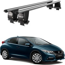 Today Auto Royal Honda Civic Ix (2011-2015) Uyumlu Gri Kilitli Ara Atkı Port Bagaj Tavan Barı