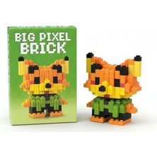 Depomiks Big Pixel Brick Turuncu Nick Tilki Figür - Mikro Blok Yapım Seti