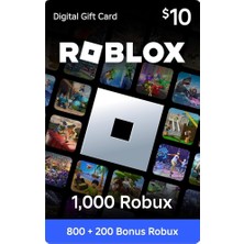 Roblox Gift Card - 1000 Robux (Eur Eksiksik Tam Yüklenir)