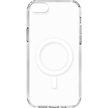 iPhone Se 2022 Mkılıf Sert ve Magsafe Özellikli Sararma Yapmayan Şeffaf Premium Kapak Rcv/embos