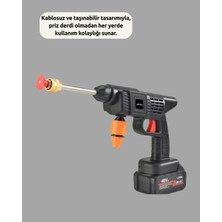 Yüksek Basınçlı Şarjlı Yıkama Tabancası Su Tabancası Hortumlu