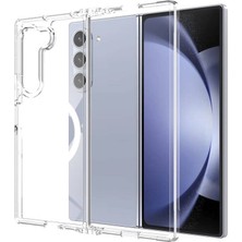 Samsung Galaxy Z Fold 6 Mkılıf Sert ve Magsafe Özellikli Sararma Yapmayan Şeffaf Premium Kapak Rcv/embos