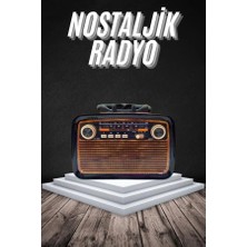 Eskitme Nostalji Tasarımlı Bluetoothlu Nostalji Radyo Ahşap Nostaljik Görünümlü