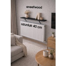 Feyza Design Petek Üstü Raf 40X15 Siyah Metal Ayaklı Dresuar