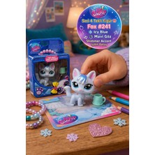 Toyfest Littlest Pet Shop Seri 4 Tekli Figür Miniş Fox #241 Icy Blue Mavi Göz Orijinal Koleksiyon Oyuncak