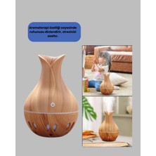 Ultrasonik Ahşap Desenli 130ML Aromaterapi Difüzör ve Hava Nemlendirici
