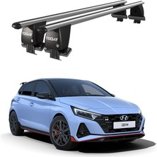 Today Auto Royal Hyundai I20 N (2020 ve Sonrası) Uyumlu Gri Kilitli Ara Atkı Port Bagaj Tavan Barı