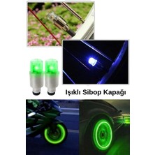 Tonkut Işıklı Bisiklet ve Araba Sibop Kapağı Hareket Sensörlü LED Sibop Lambası (2 Adet)