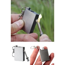 Tonkut Benzinli Metal Kibrit Rüzgarda Sönmeyen Bitmeyen Kibrit Kamp ve Outdoor Ateş Başlatıcı