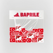 Baprile Ay Yıldız Türkiye Sticker Paketi 26 Parça Kaliteli Su Geçirmez Bayrak Etiket Seti