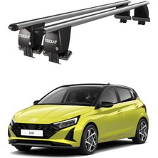 Today Auto Royal Hyundai I20 (2020 ve Sonrası) Uyumlu Gri Kilitli Ara Atkı Port Bagaj Tavan Barı