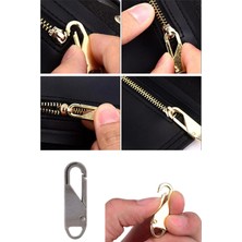 Tonkut Fermuar Sürgüsü Başlığı Yedeği Dikiş Gerektirmez Pratik Takılan Fermuar Başlığı (1 Adet)