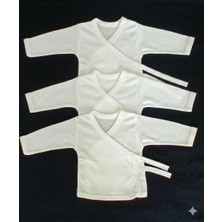 New World 3'lü Dış Zıbın Ipli Bağlamalı Yeni Doğan %100 Pamuklu