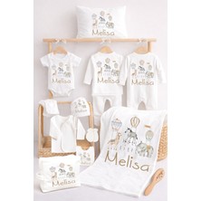 Sitilin Ynidoğan Bebek %100 Pamuk Atelier Organik Isim Baskılı Yenidoğan Hastane Çıkışı Fırça Bebek Hediyesi