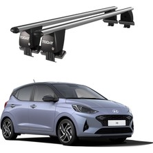 Today Auto Royal Hyundai I10 (2019 ve Sonrası) Uyumlu Gri Kilitli Ara Atkı Port Bagaj Tavan Barı