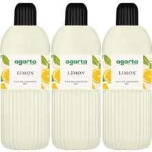 Agarta Kolonya 400 ml Limon 80 Derece Pet Şişe (3 Lü Set)