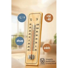 Calperia Termometre  - Ahşap Duvar Termometresi