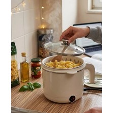 Elektrikli Mini Tencere 1 Litre Çorba Pilav Makarna Pişirici Çok Fonksiyonlu