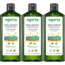 Agarta Doğal Şampuan 400 ml Kepek Karşı Etkili - Kaşıntı Pullanma Karşıtı (3 Lü Set)