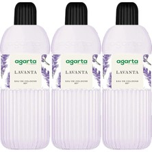 Agarta Kolonya 400 ml Lavanta 80 Derece Pet Şişe (3 Lü Set)