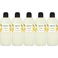 Agarta Kolonya 400 ml Limon 80 Derece Pet Şişe (5 Li Set)