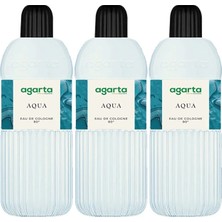 Agarta Kolonya 400 ml Aqua 80 Derece Pet Şişe (3 Lü Set)
