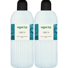 Agarta Kolonya 400 ml Aqua 80 Derece Pet Şişe (2 Li Set)