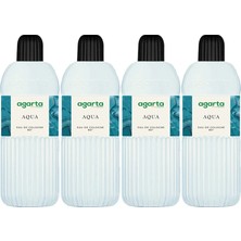 Agarta Kolonya 400 ml Aqua 80 Derece Pet Şişe (4 Lü Set)