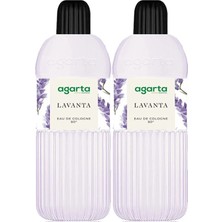 Agarta Kolonya 400 ml Lavanta 80 Derece Pet Şişe (2 Li Set)