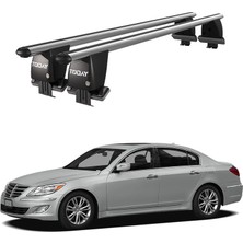 Today Auto Royal Hyundai Genesis (2008-2014) Uyumlu Gri Kilitli Ara Atkı Port Bagaj Tavan Barı
