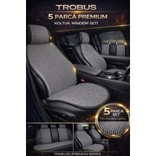 Opel Adam 2013 ve Sonrası Uyumlu Örme Koltuk Kılıfı Minder Gri Trobus Premium 5 Parça Tam Set