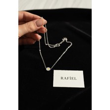 Rafiel Rafıel Çelik Kaplama Minimal Papatya Kolye - Zarif Bahar Çiçeği Zincir Kolye - 44 cm Kolye