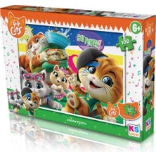 Urfakent Ks Games 44 Cats Eğitici 100 Parça Puzzle Genel Kullanım ve Eğlenceli Tasarım