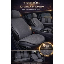 Toyota Yaris XP130 2013 ve Sonrası Uyumlu Örme Koltuk Kılıfı Minder Füme Trobus Premium 5 Parça Tam Set