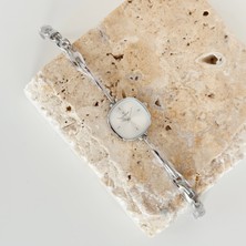 Vesce Atelier Sensia Gümüş Saat Beyaz