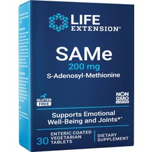 Life Extension Same S-Adenosyl-Methionine Brain & Cognitive Bone Joint & Cartilage 200 Mg 30 Vegetarian Tablets