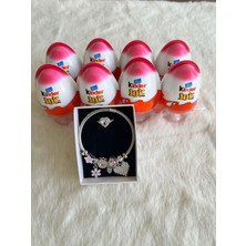 C&On Design 8 Kinder Yumurta Içinden Çıkan Kalpli Yüzük ve Charm Bileklik