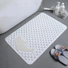 MAİN SHOP Vantuzlu Banyo ve Duş Kaydırmazı Duşa Kabin Küvet Içi Banyo Paspası Yunus Desenli 35 x 68 cm M-10