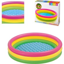 AyrStore Buğz 114X25 3 Boğumlu Renkli Altı Şişme Çocuk Oyun Havuzu