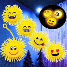 Kuzey Oyuncak Yüksek Kalite 10 Adet Sarı Kirpi Yoyo Gülen Surat Yumuşak Duyusal Oyuncak Işıklı Yoyo Karne Hediyesi