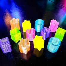 Kuzey Oyuncak Yüksek Kalite 48 Adet Mini Stres Yayı Şekilli Neon Stres Yayı 3 cm Stres Oyuncakları Karne Hediyesi