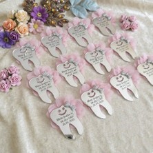 Güven Pleksi Diş Buğdayı Partisi Ilk Dişim Çıktı Isme Özel Magnet Pembe Renk