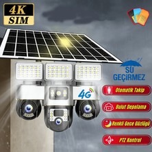 Dobest 4K 4g Güneş Enerjili Ptz Dış Kamera | Otomatik Takip, Hemen Alarm, Renkli Gece Görüşü, Uygulama Kontrolü, 66 Led, Type-C Şarj, Bulut Depolama, Üç Ekran Görüntüsü, Aşırı Hava Koşullarında Çalışır