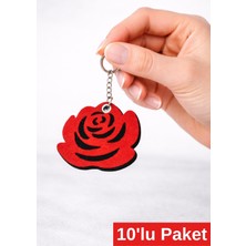 Keçebahçesi Kayseri Canım Annem Gül Keçe Anahtarlık - Anneler Günü Hediyelik, Okul Öncesi ve Ilkokul Çocukları Için El Yapımı Hatıra, Dayanıklı Keçe Malzeme, Toplu Sınıf Hediyesi, Anneye Özel Gül Temalı Anahtarlık