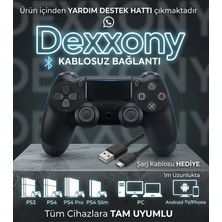 Dexxony Premium Ps4 / Pro / Slim Uyumlu Kablosuz Oyun Kolu - V2 Çift Titreşimli Bluetooth Gamepad