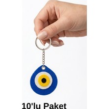 Keçebahçesi Kayseri Nazar Boncuklu Keçe Anahtarlık - Çocuklar Için Hediyelik, Okul Öncesi ve Ilkokul Öğrencileri Hatırası, Anneler Günü, Toplu Doğum Günü Hediyeleri, Dayanıklı Keçe Malzeme, El Yapımı, Sınıf Hediyesi