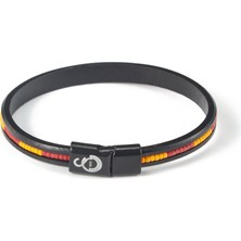 Gs Store Galatasaray Doğal Taş Afgan Boncuk Deri Bileklik U252271