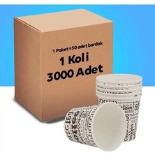 6.5 Oz Karton Bardak Standart Baskılı (3000 Adet)